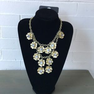 Gold & Diamonds Flower necklace